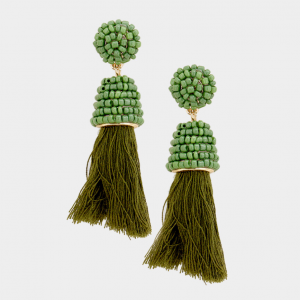 Green Tassell Earring