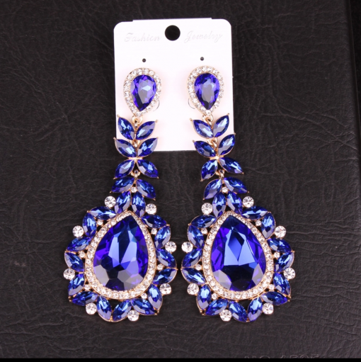 Blue & Silver Bling Earrings