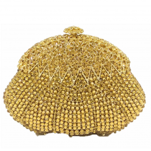 Gold Crystal Bling Clutch