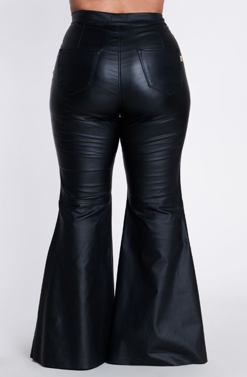 Plus Leather Bell Bottom Pants The Store of Quality Fashion Items