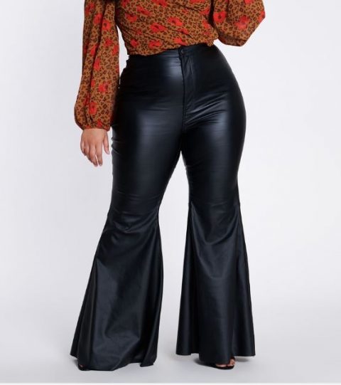 Plus Leather Bell Bottom Pants The Store of Quality Fashion Items | thearamide.com ARAMIDE