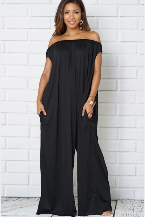 Black Oversized Jersey Jumpsuit The Store of Quality Fashion Items ...