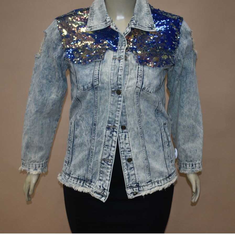 Disco Sequin Denim Jacket The Store of Quality Fashion Items